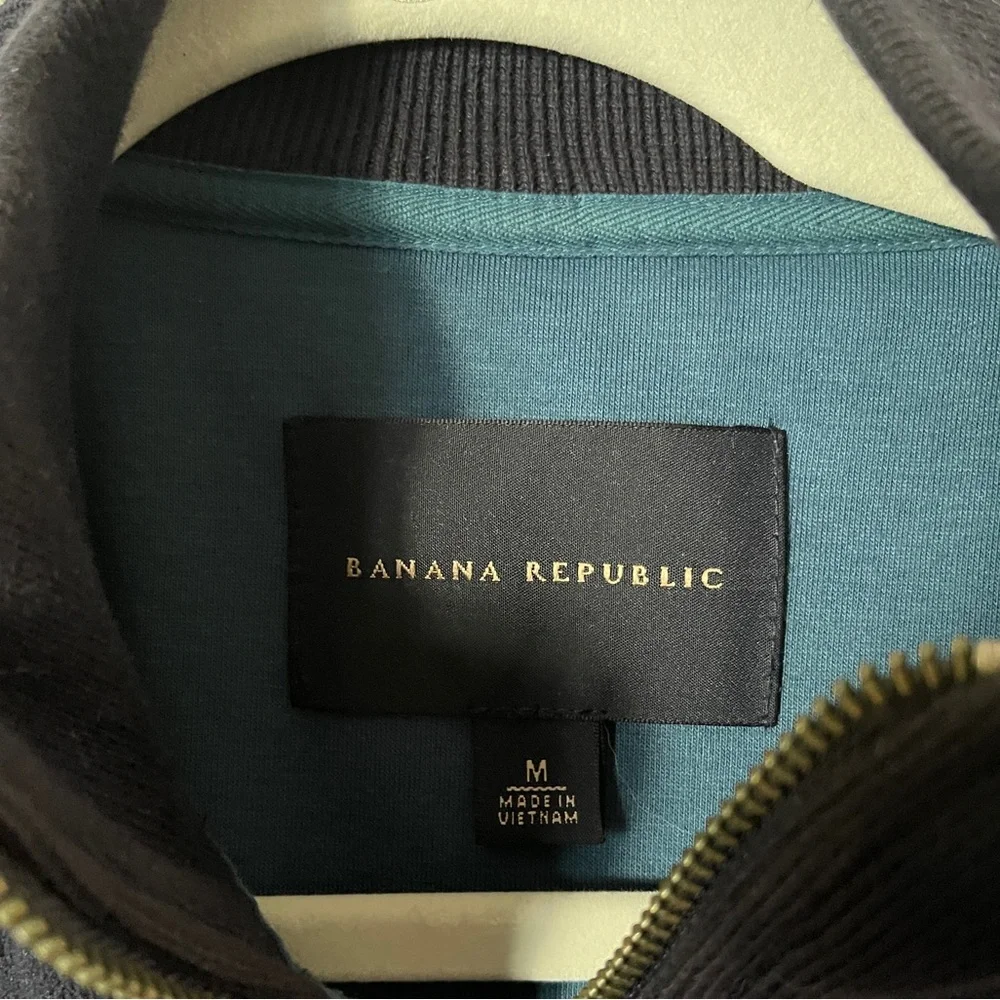 Banana Republic Men’s Full Zip Track Jacket Sweatshirt Blue‎ M